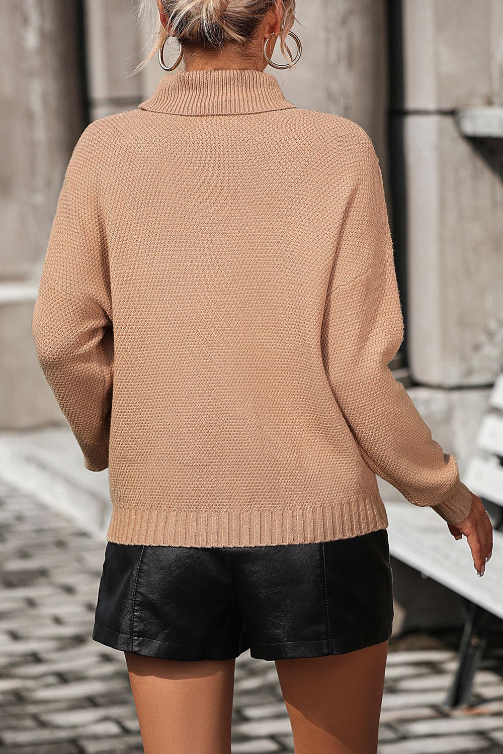 Perrin Valmont — Turtle Neck Tassel Front Long Sleeve Pullover Sweater, alternate view 12