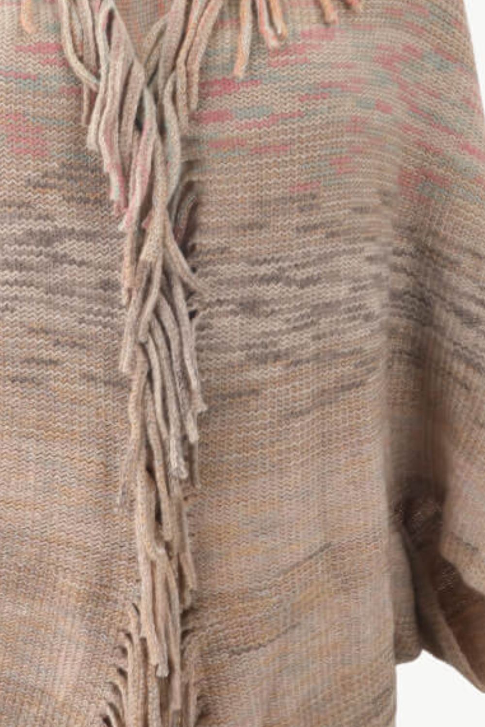 Ocean Sorrento — Multicolored Fringe Trim Poncho, alternate view 18