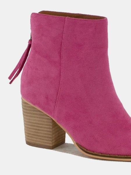 Beast Fashion Suede Point Toe Ankle Booties - Opulent Empire