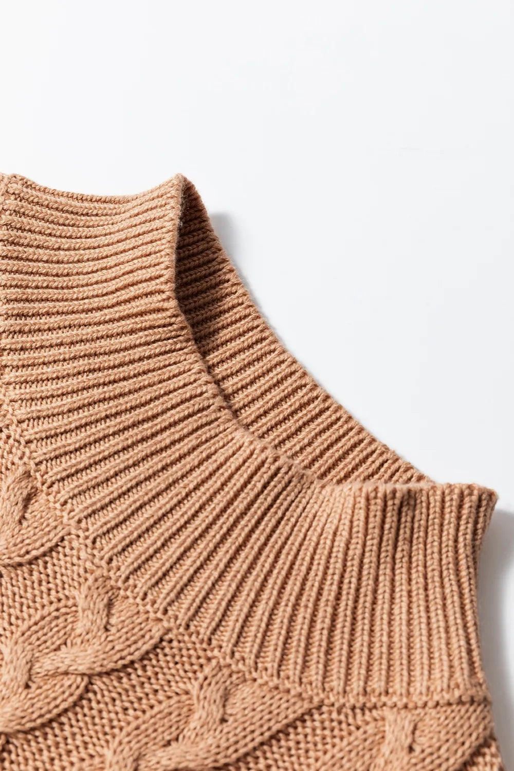 Finley Moreau — Cable-Knit Mock Neck Sweater Vest, alternate view 3