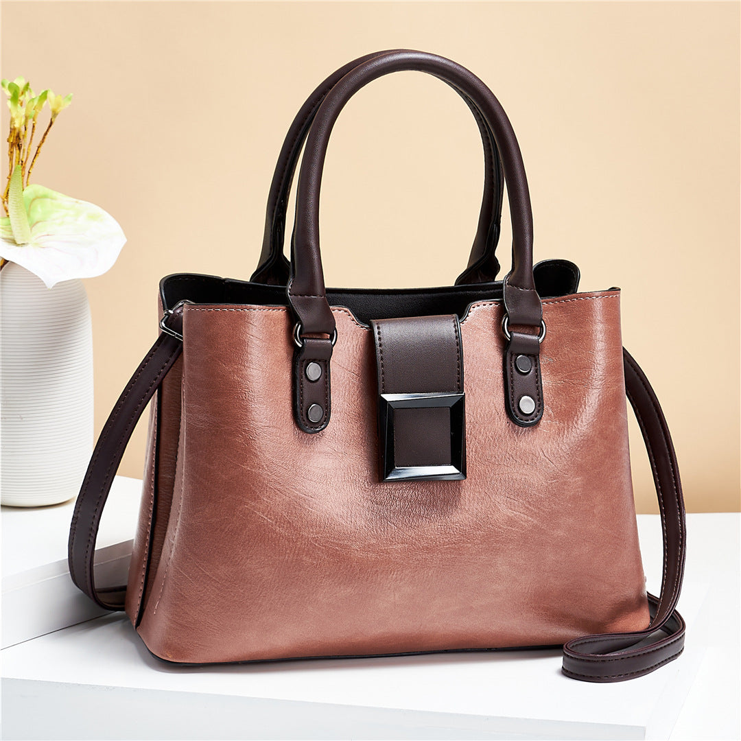 Emmeline Montclair — Women Shoulder Bag Big Buckle Handbags Work Daily Office Crossbody Bags, alternate view 3
