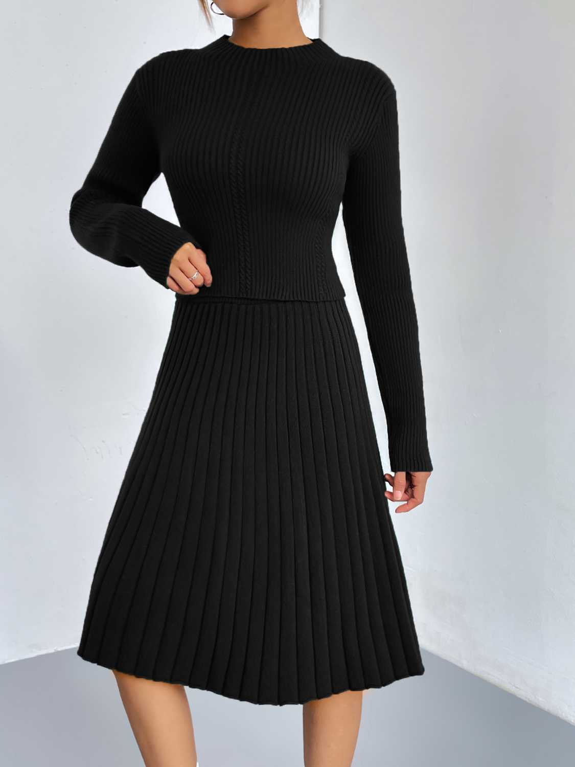 Bellamy Rivière — Rib-Knit Sweater and Skirt Set, alternate view 9