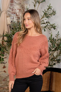 Gray Bellamy — Sew In Love Boat Neck Long Sleeve Sweater