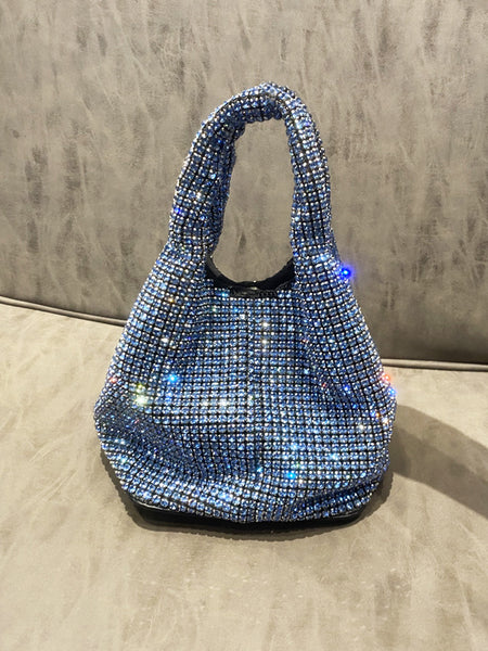 Rhinestone Vest Bucket Bag Chain