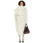 Helsa Oversized Coat with Detachable Scarf in Ivory