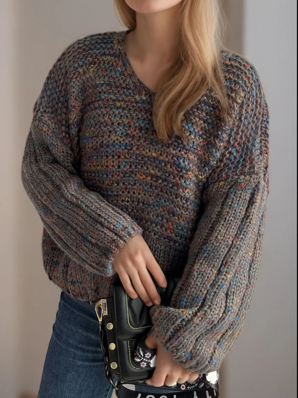 Ocean Rivière — Dropped Shoulder Long Sleeve Sweater, alternate view 10