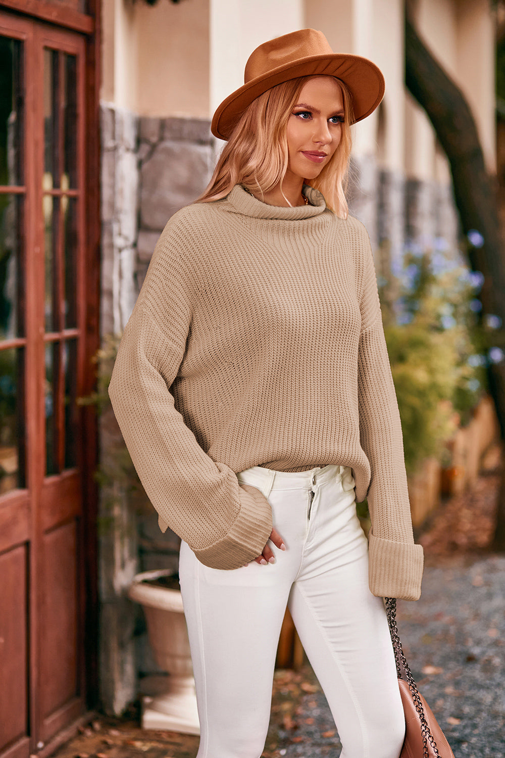 Darcy Fontaine — Mock Neck Drop Shoulder Sweater, alternate view 8