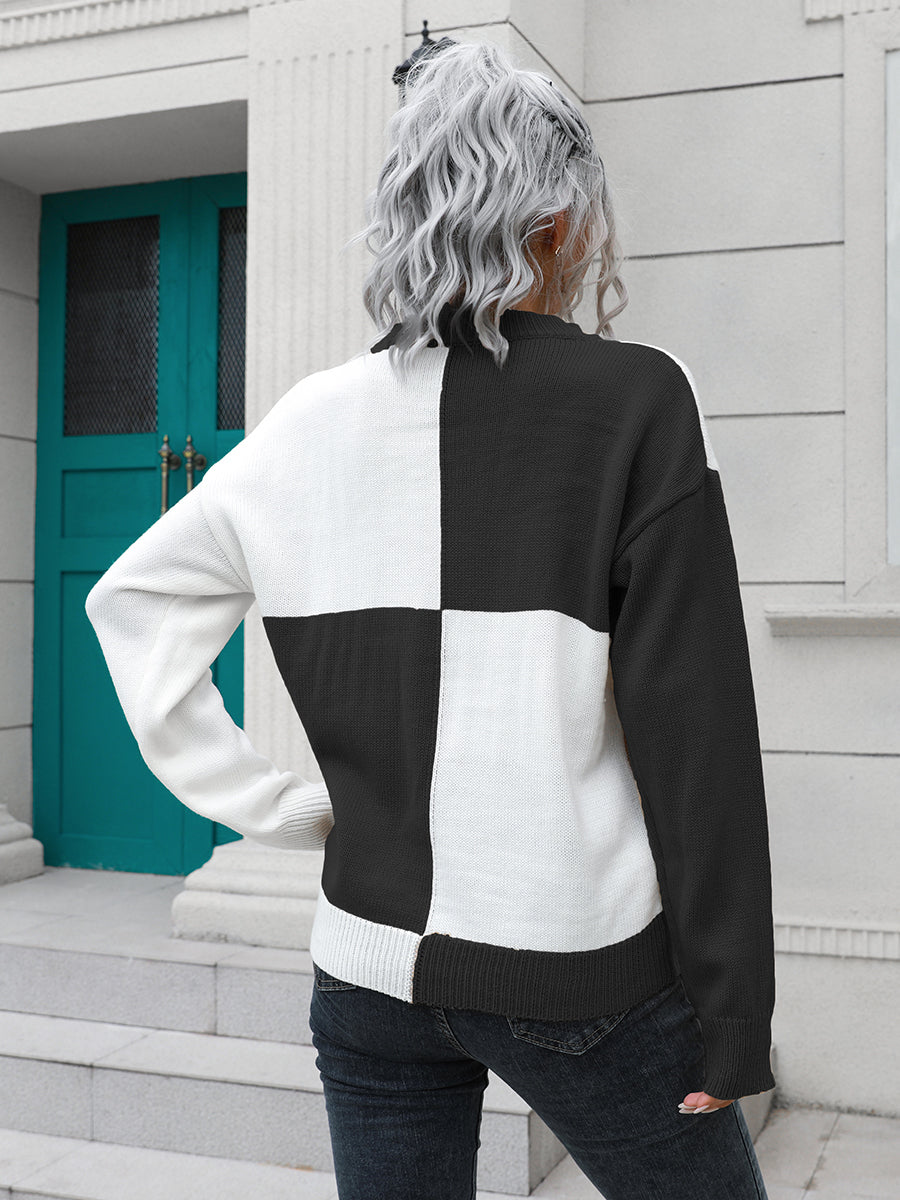 Gray Fontaine — Contrast Drop Shoulder Sweater, alternate view 6