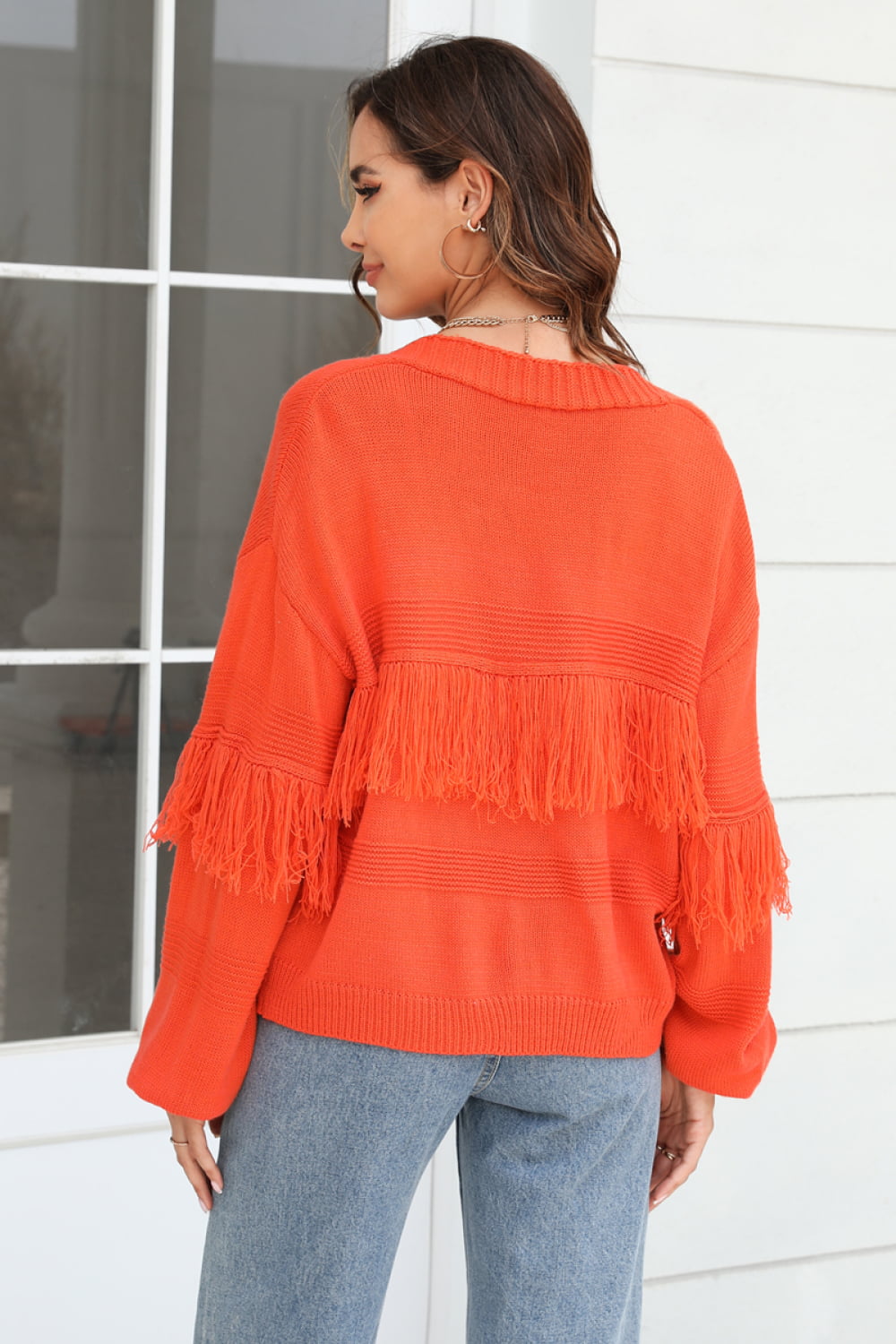 Rowan Rivière — Angel Wings Fringe Trim Open Front Cardigan, alternate view 15