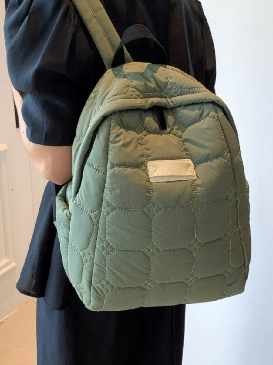 Quilted Polyester Backpack Bag