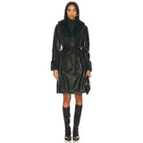 BLANKNYC Faux Leather Coat in Goodnight Moon