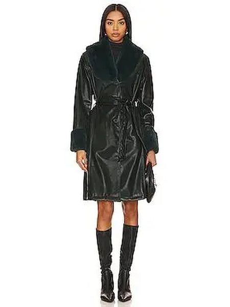 BLANKNYC Faux Leather Coat in Goodnight Moon