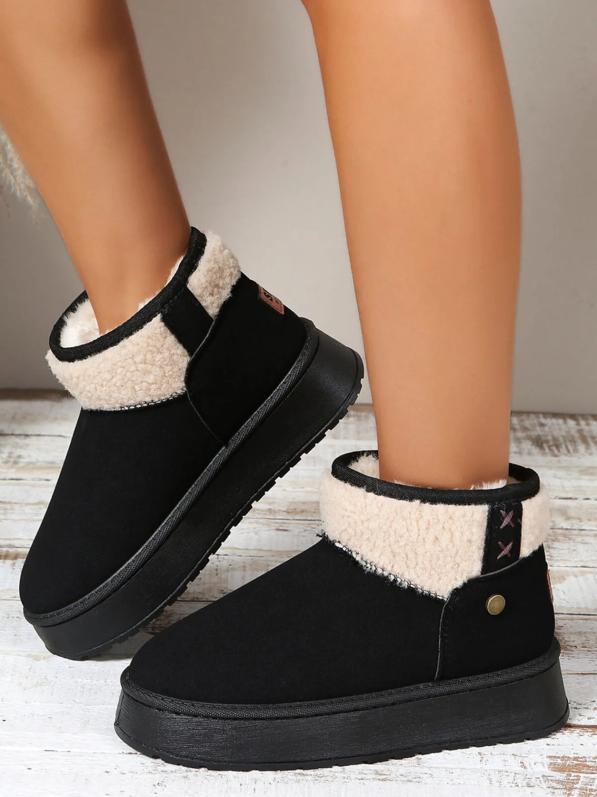 Zephyr Bellini — Platform Sherpa Lined Winter Boots Fashion Footwear, alternate view 4