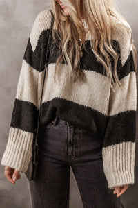 Marlowe Fontaine — Color Block Round Neck Sweater