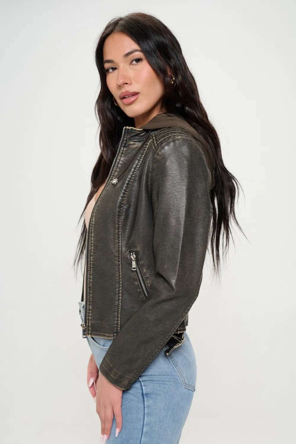 Reese Saint-Clair — Coalition LA Zip Up Hooded Jacket, alternate view 3