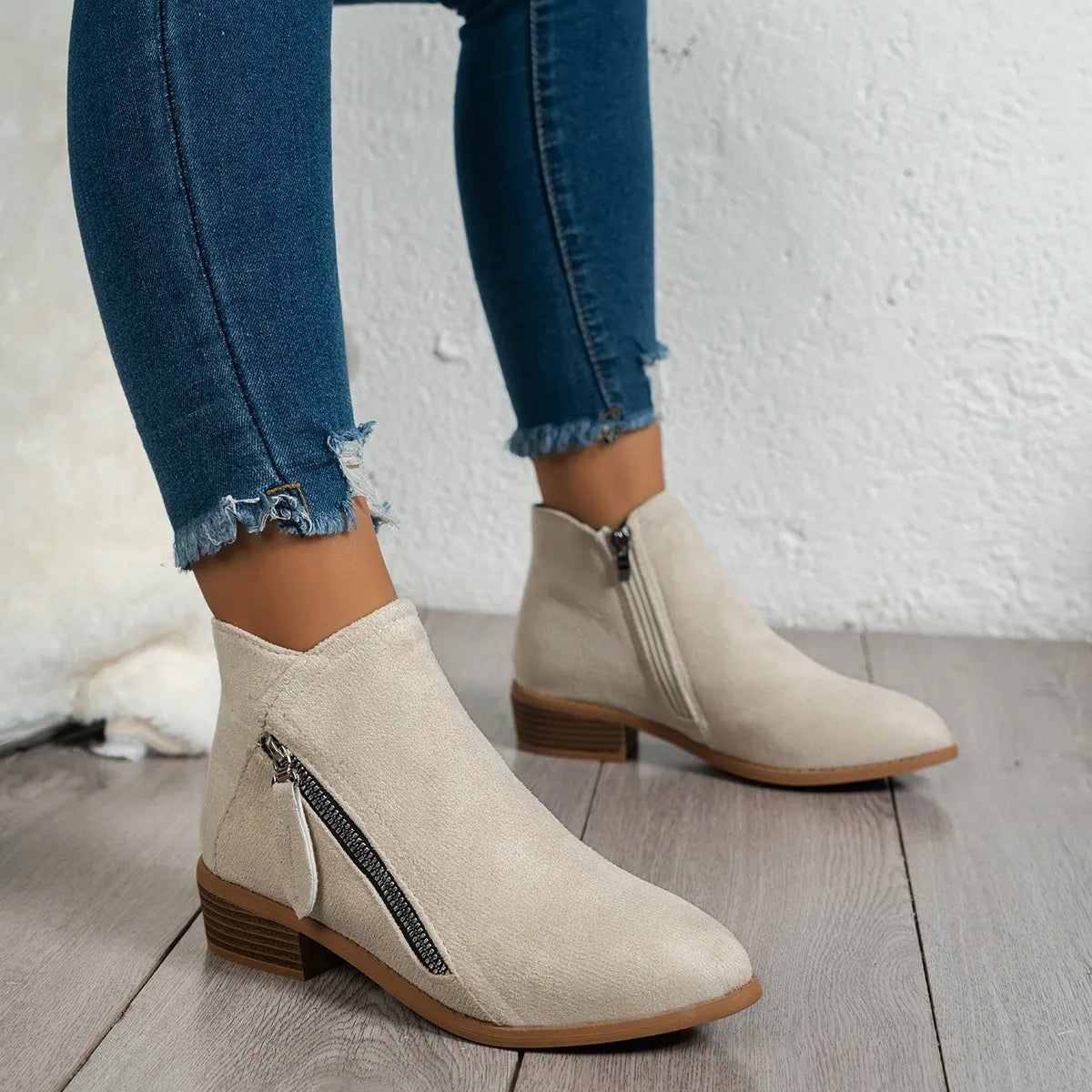 Bellamy Bellini — Side Zip Ankle Boots with Block Heel, alternate view 11