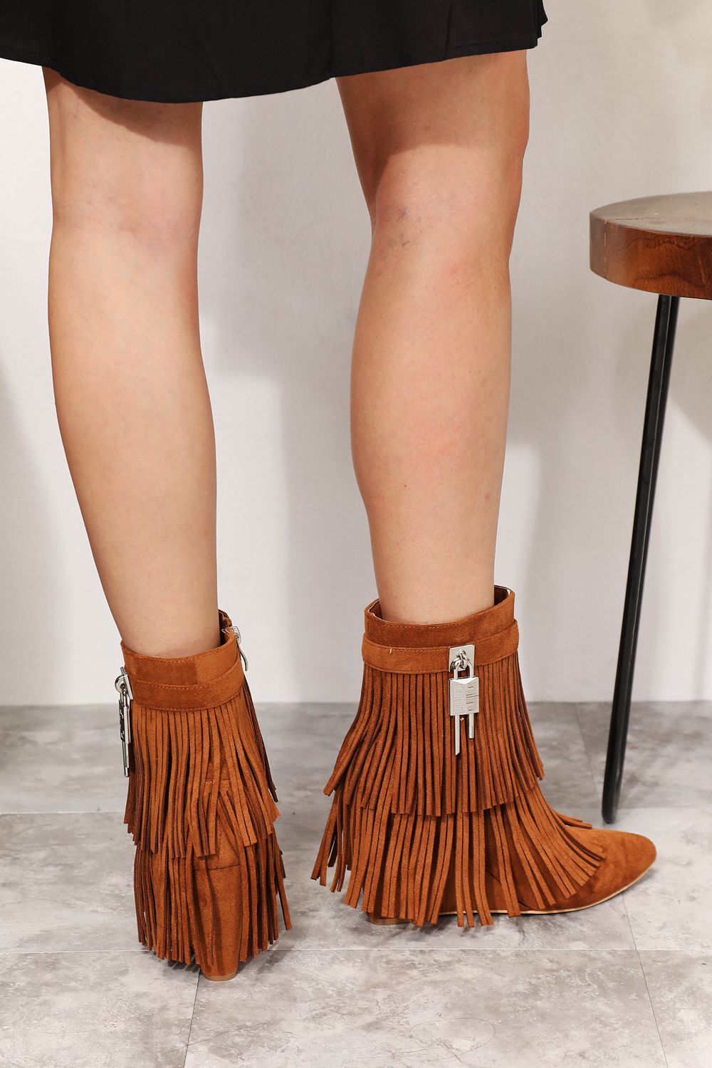 Gaia Montclair — Legend Women's Tassel Wedge Heel Ankle Booties, alternate view 5