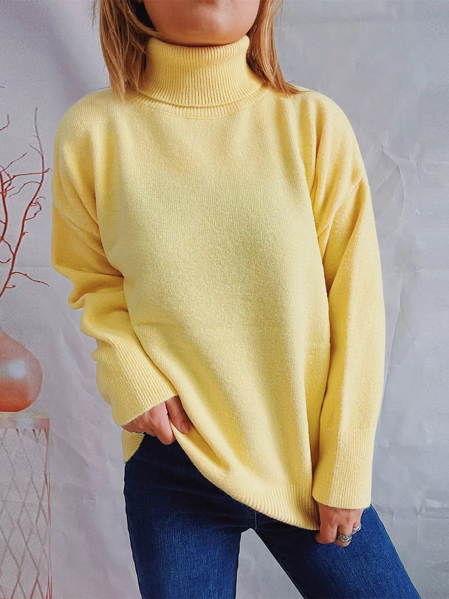 Winter Delacroix — Turtleneck Long Sleeve Sweater