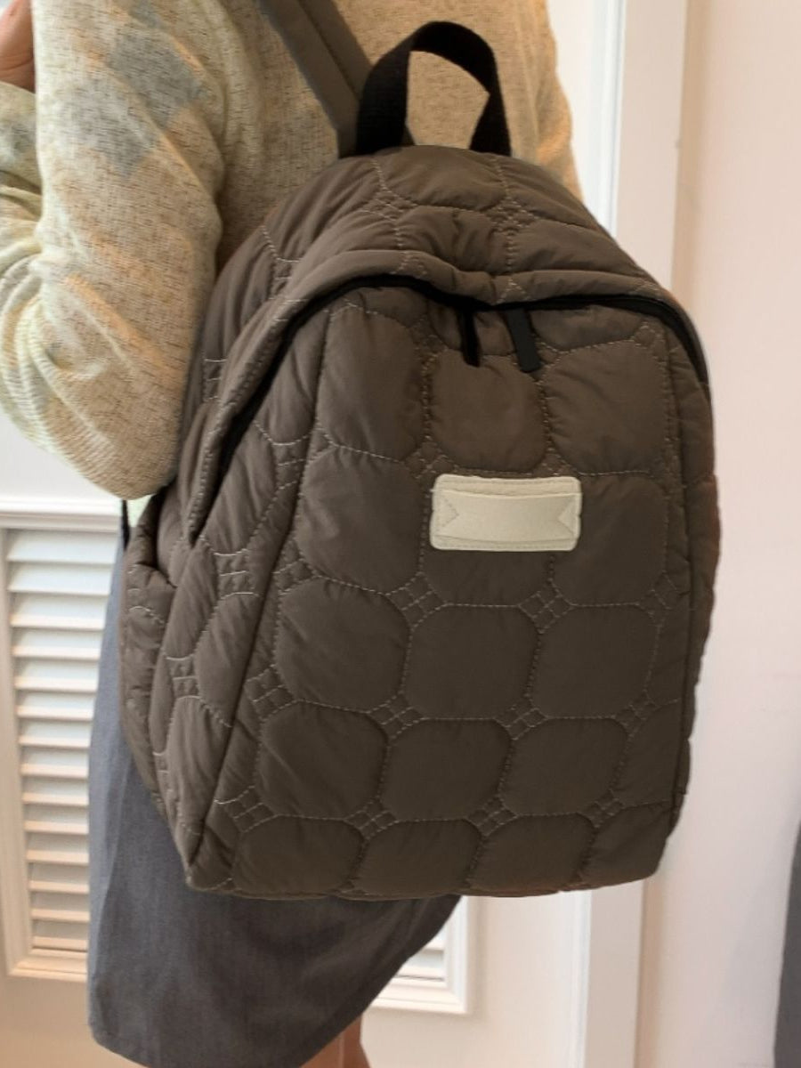 Quilted Polyester Backpack Bag