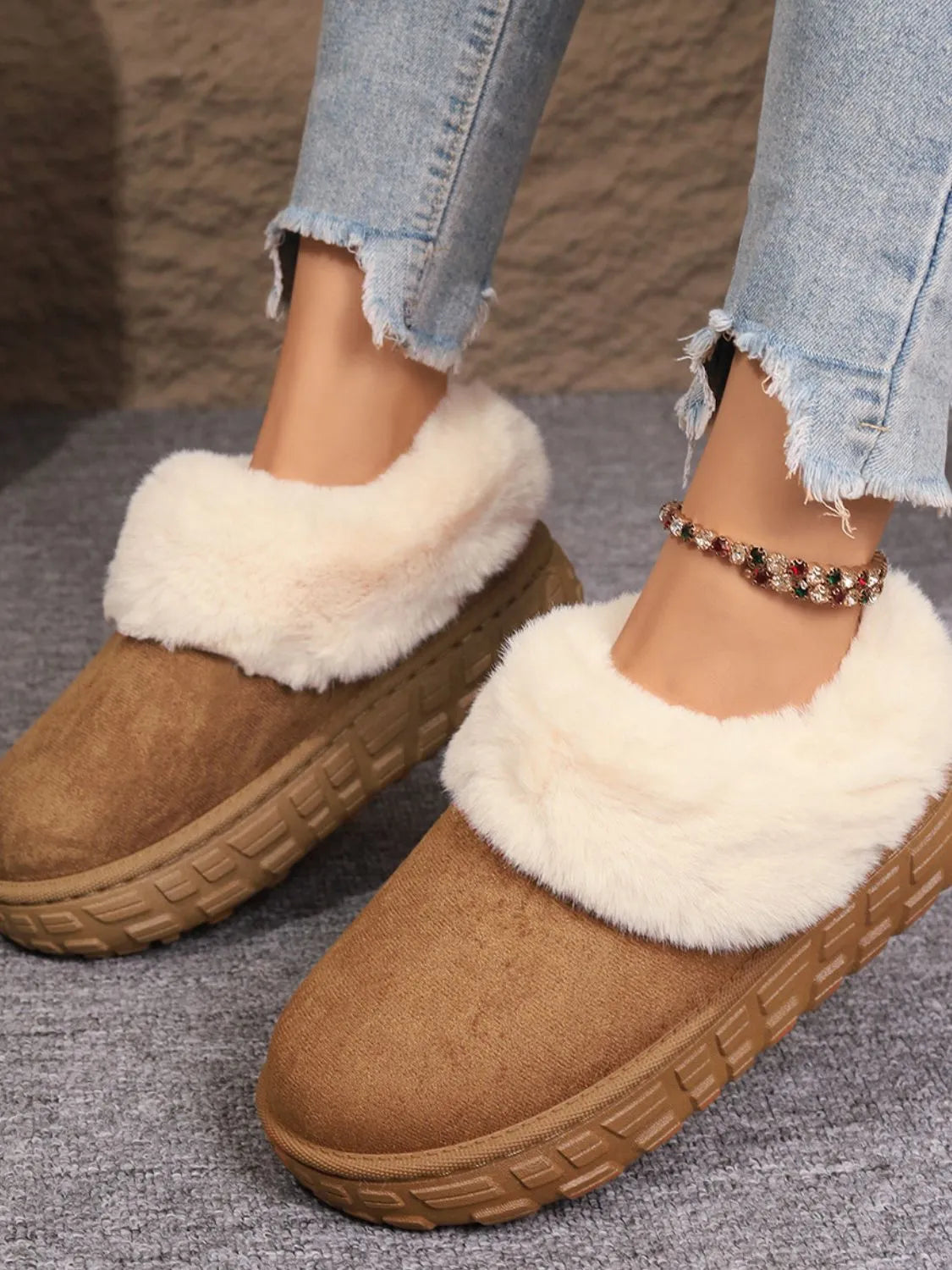 Marlowe Allegra — Faux Fur Lined Suede Winter Boots Fashion Footwear, alternate view 2