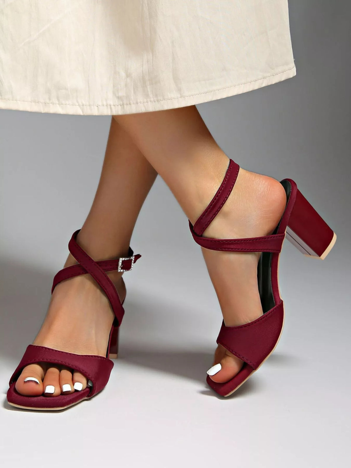 Sol Venturi — Open Toe Block Heels Sandals Fashion Footwear, alternate view 4