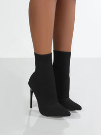 Wren Fiorenza — Mesh Point Toe Stiletto Boots Fashion Footwear