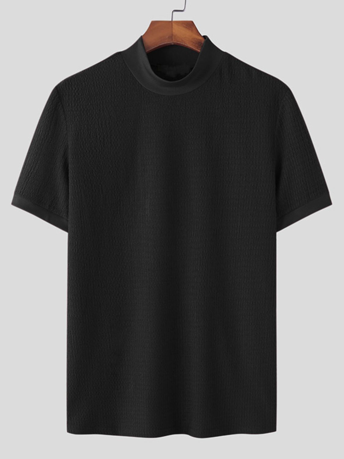 Gabriel Beaumont — Men's Full Size Mock Neck Short Sleeve T-Shirt Plus Size, alternate view 6