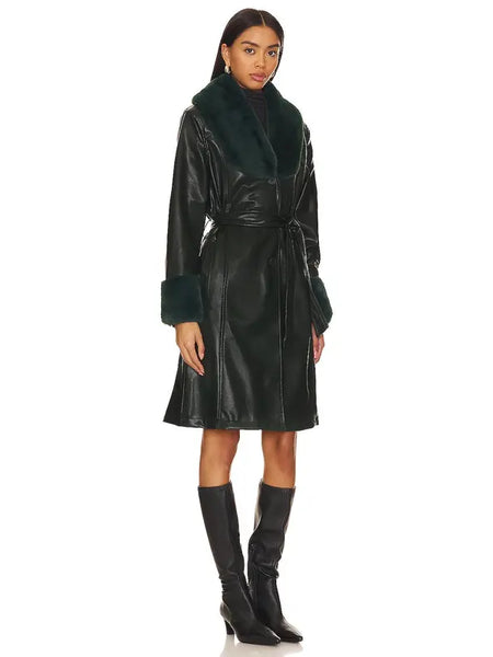 BLANKNYC Faux Leather Coat in Goodnight Moon