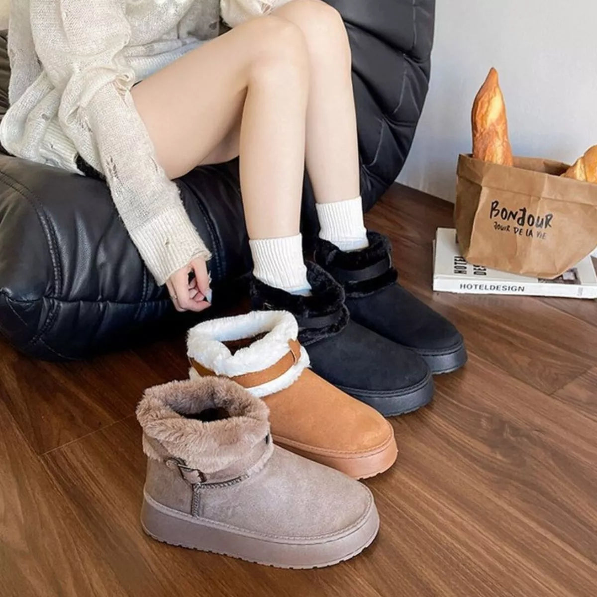 Vale Marino — Round Toe Platform Boots Fashion Footwear