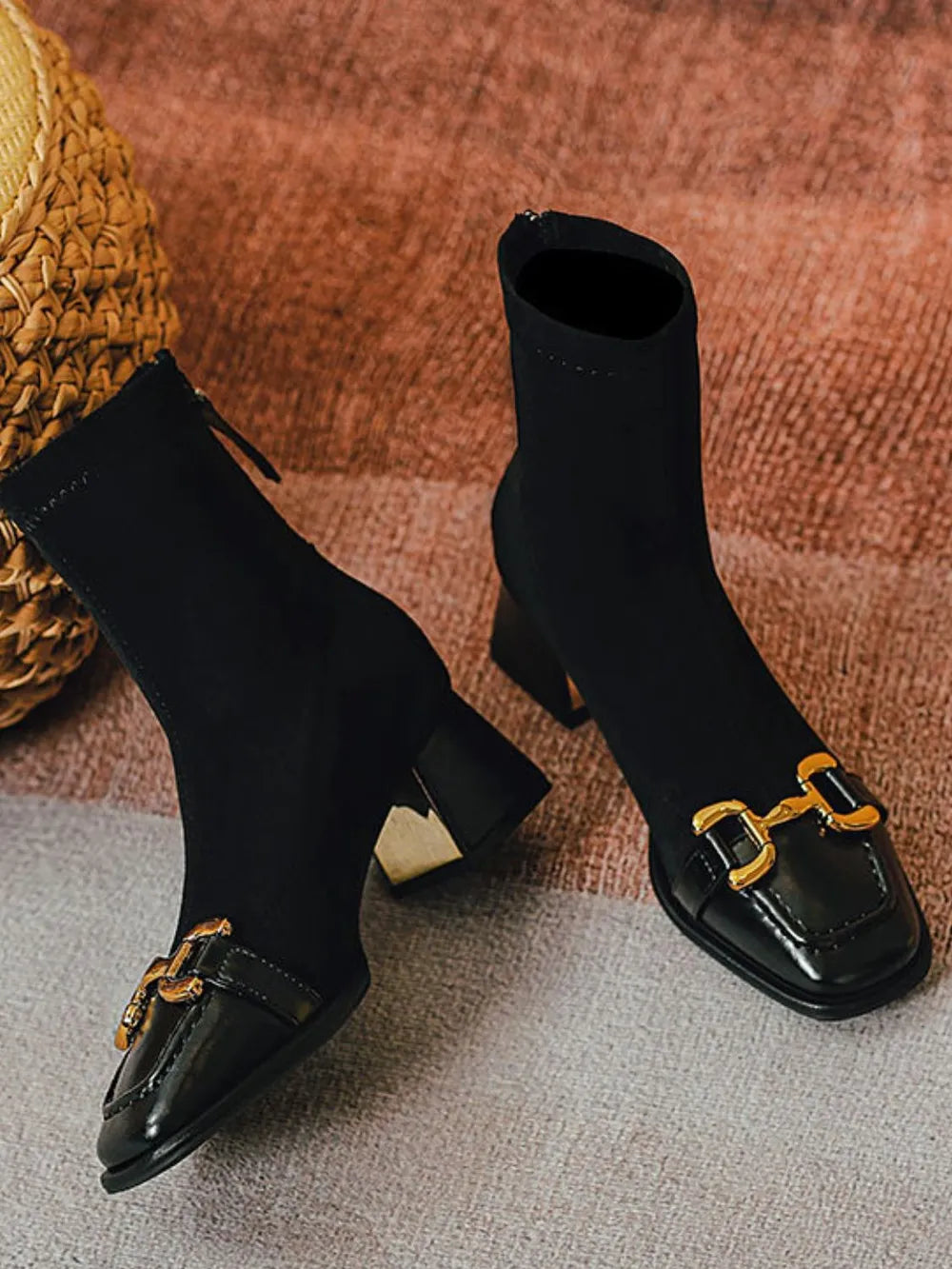 Zephyr Venturi — Square Toe Block Heels Boots Fashion Footwear, alternate view 6