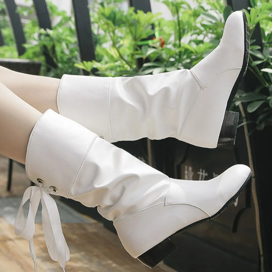 Monroe Allegra — Point Toe Block Heels Boots Fashion Footwear, alternate view 2