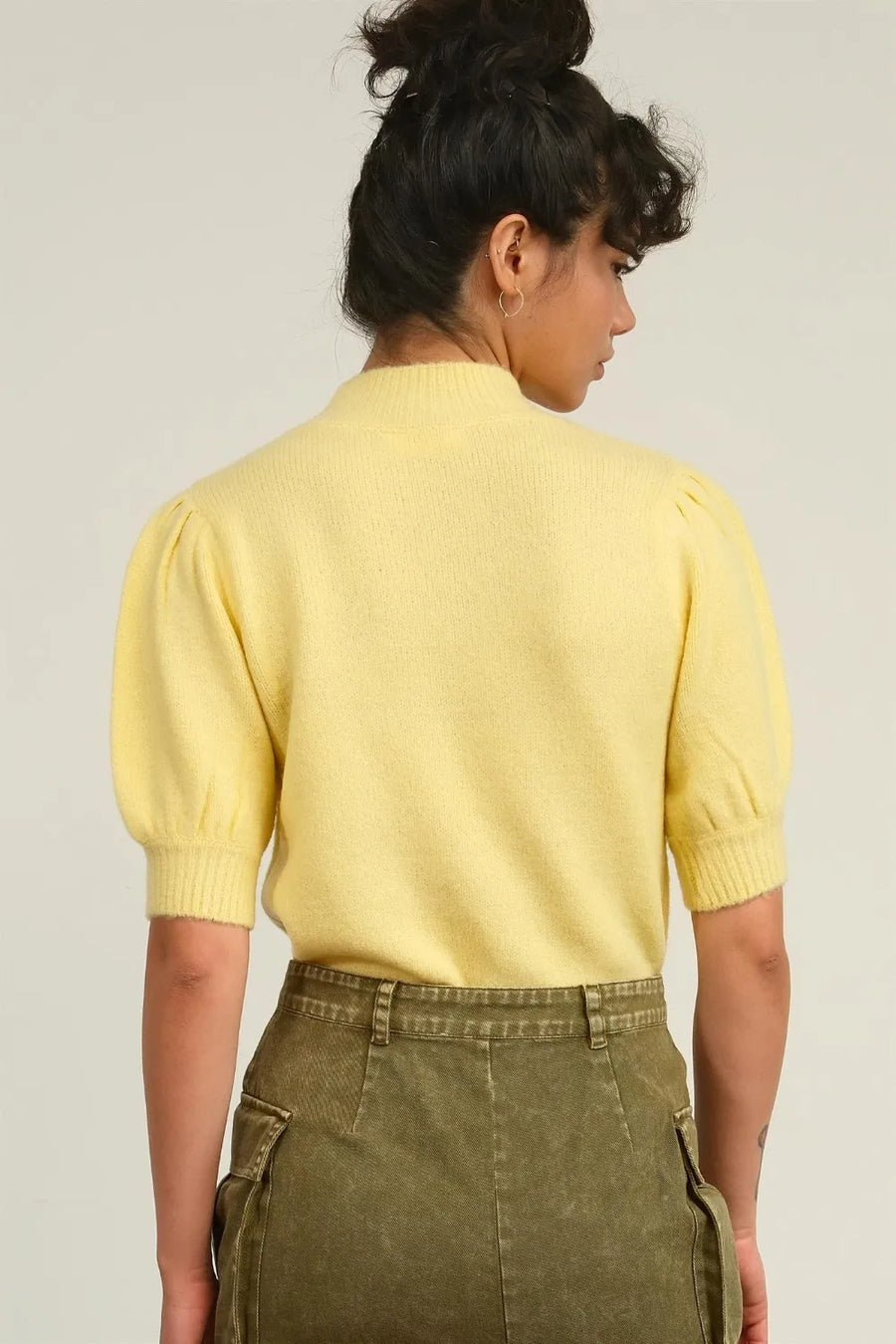 Vale Valmont — HYFVE Mock Neck Puff Sleeve Sweater, alternate view 2