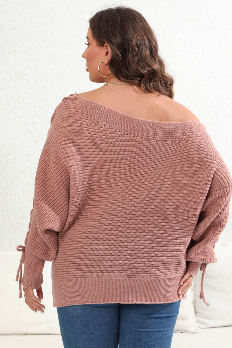 Bellamy Moreau — Plus Size One Shoulder Beaded Sweater, alternate view 2