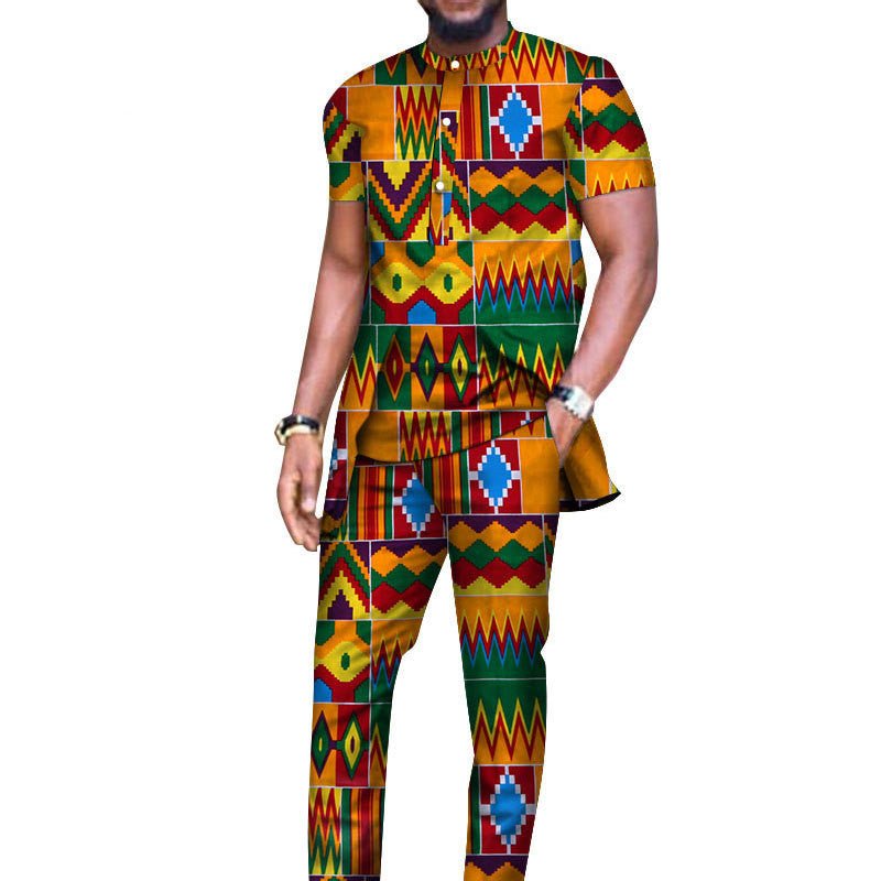 Desert Dapper™| African T-shirt And Pants Suit - Opulent EmpireDesert Dapper™| African T-shirt And Pants SuitOpulent EmpireAfrican Men Attire