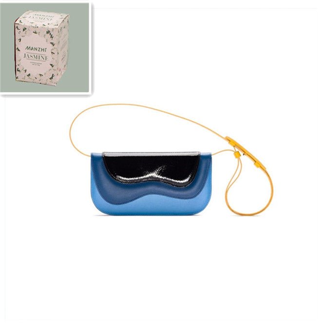 Design Style Niche Turkish Contrast Color Letter Holding New Irregular Multi-Layer Wave Pattern Single Shoulder Bag - Opulent Empire