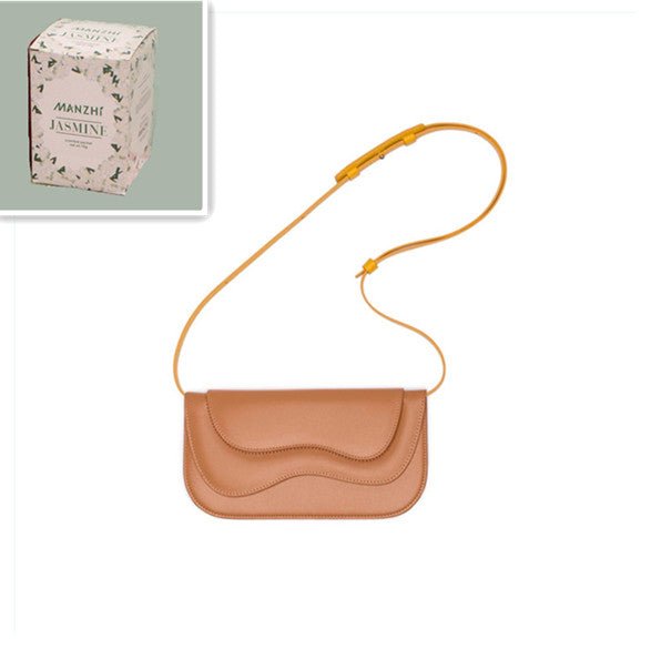 Design Style Niche Turkish Contrast Color Letter Holding New Irregular Multi-Layer Wave Pattern Single Shoulder Bag - Opulent Empire