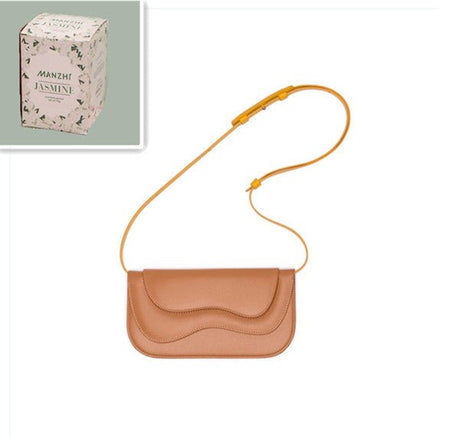 Design Style Niche Turkish Contrast Color Letter Holding New Irregular Multi-Layer Wave Pattern Single Shoulder Bag - Opulent Empire