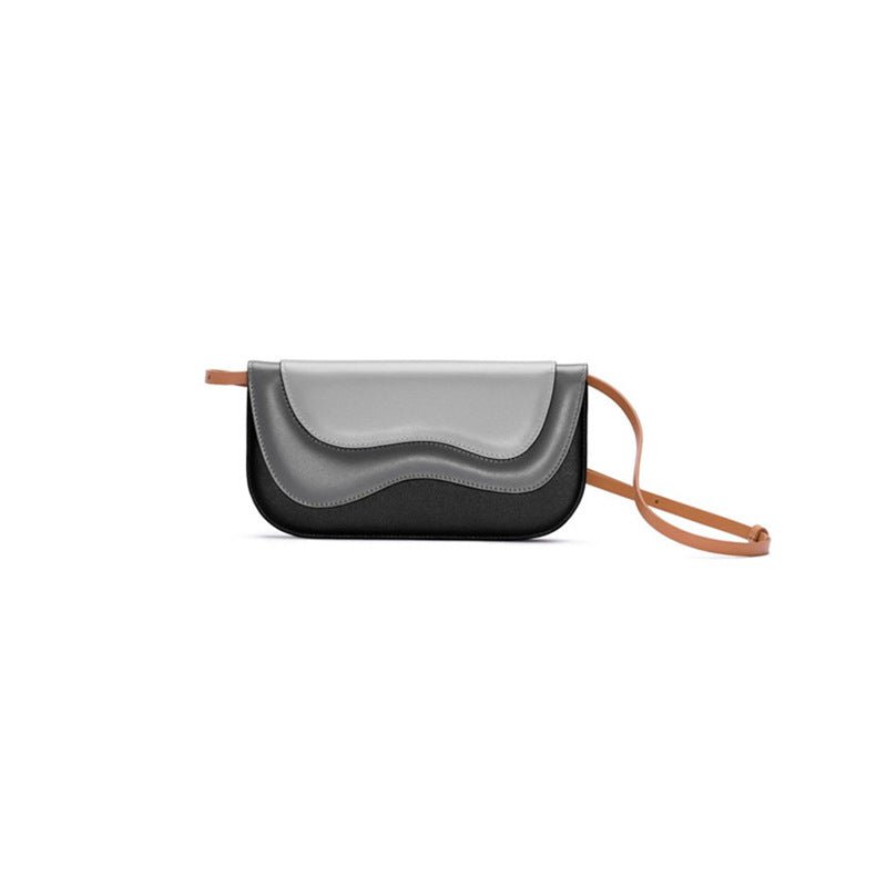 Araminta — Contrast-Colour Wave Pattern Shoulder Bag