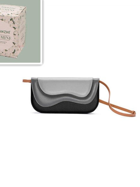 Design Style Niche Turkish Contrast Color Letter Holding New Irregular Multi-Layer Wave Pattern Single Shoulder Bag - Opulent Empire