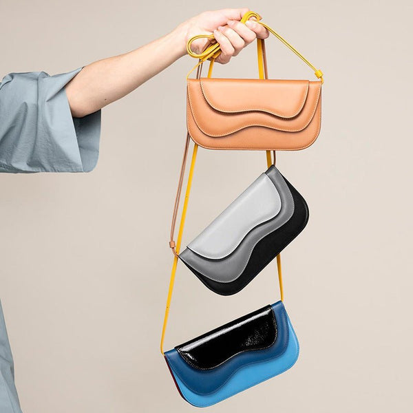 Araminta — Contrast-Colour Wave Pattern Shoulder Bag, alternate view 2