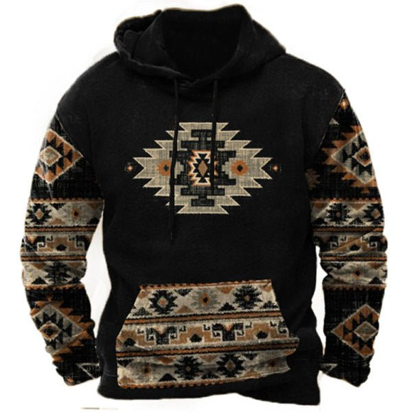 Digital printing men's street sports fashion trend hoodie