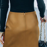 Double Take Asymmetrical PU Leather Mini Skirt - Opulent EmpireDouble Take Asymmetrical PU Leather Mini SkirtOpulent Empire