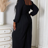 Double Take Square Neck Jumpsuit with Pockets - Opulent EmpireDouble Take Square Neck Jumpsuit with PocketsOpulent Empire