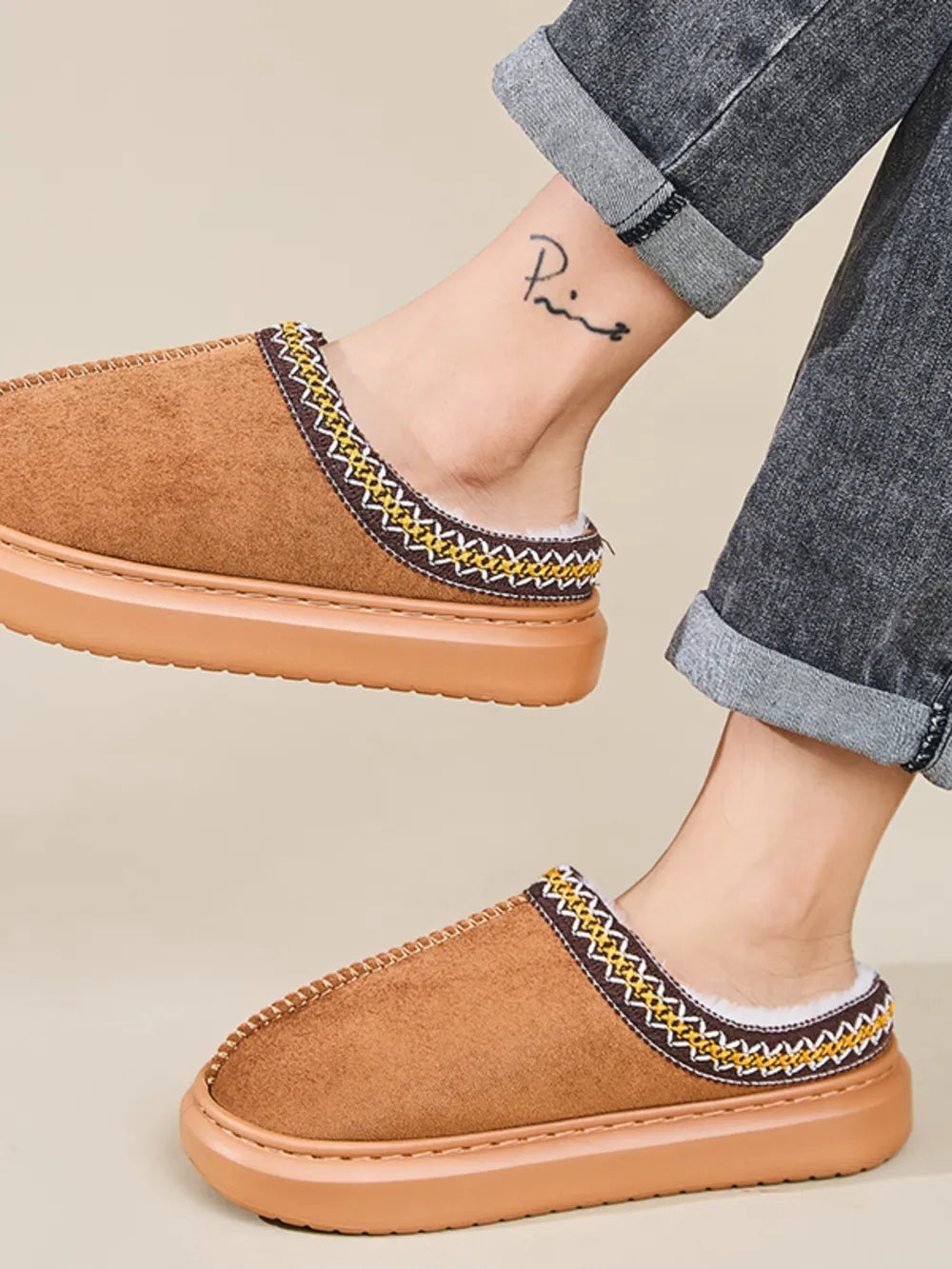 Emery Marino — Faux Fur Suede Platform Slippers Fashion Footwear, alternate view 6