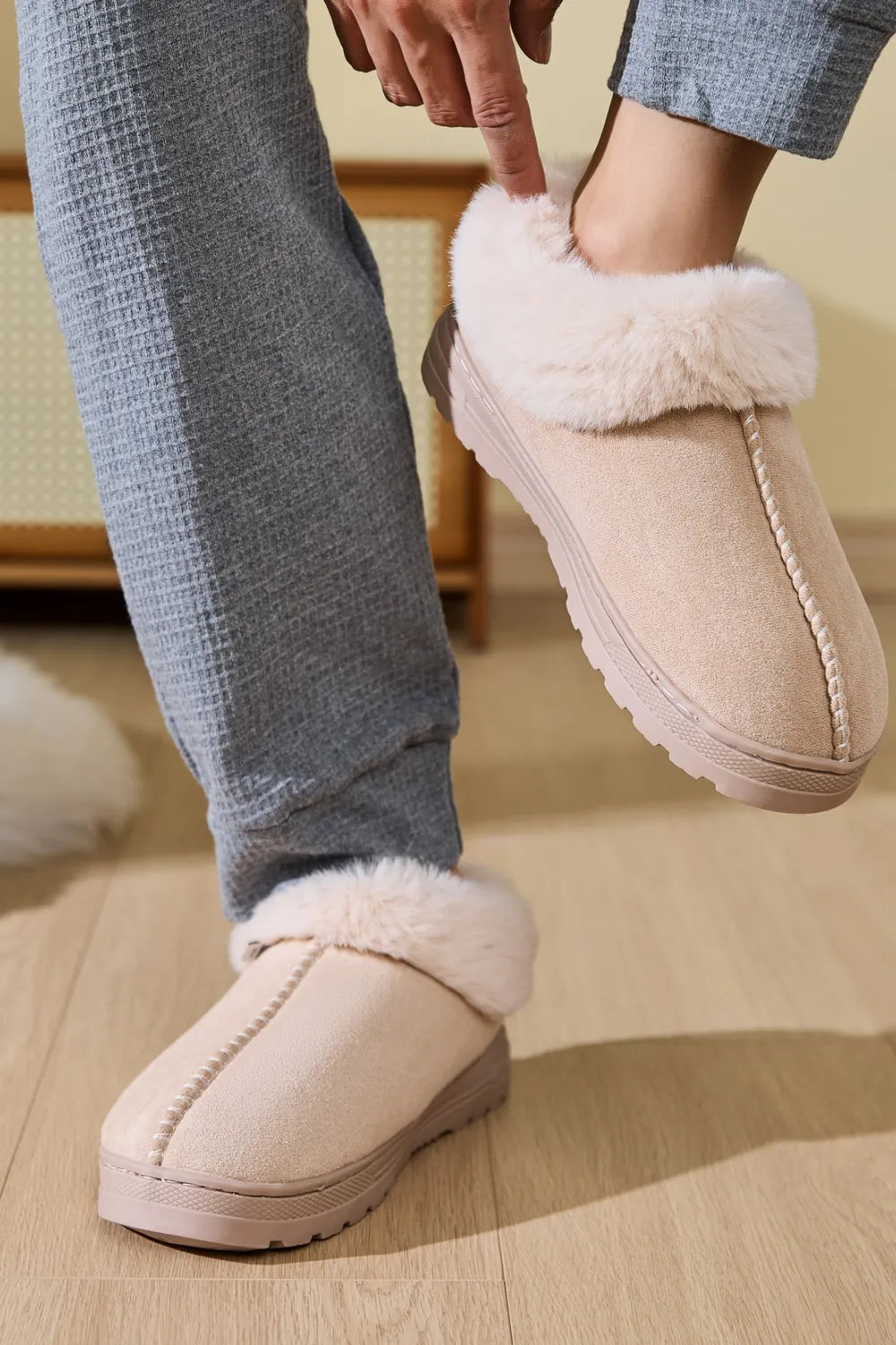 Rain Fiorenza — Faux Fur Round Toe Platform Slippers Fashion Footwear, alternate view 15