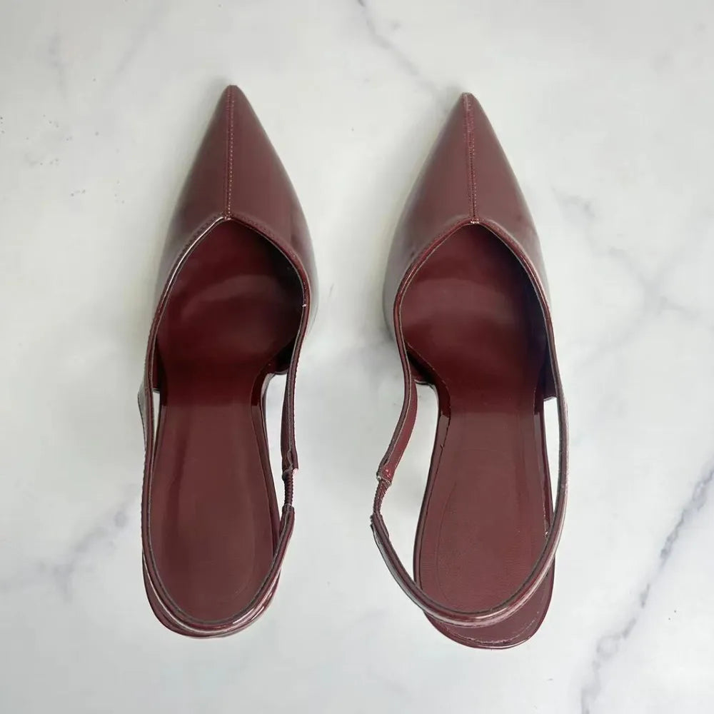 Bellamy Marino — Slingback Point Toe Stiletto Pumps Fashion Footwear, alternate view 4