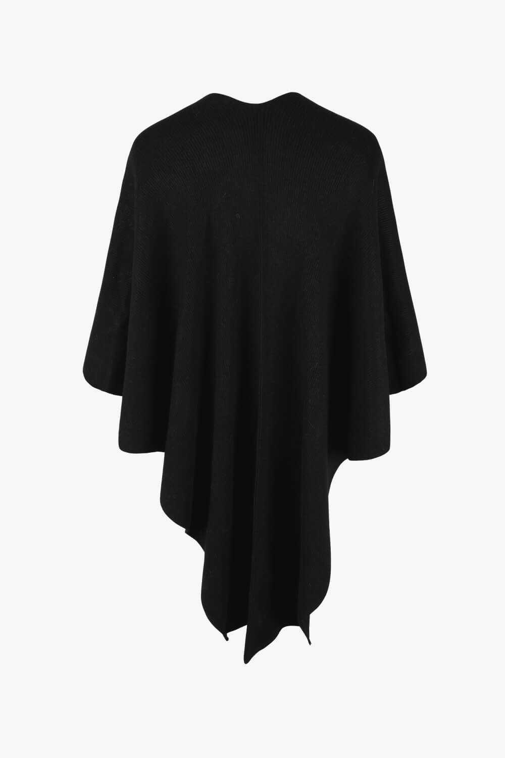 Perrin Sorrento — Surplice Neck Pom-Pom Trim Poncho, alternate view 8