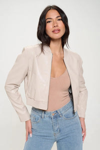 Emery Saint-Clair — Coalition LA Zip Up Cropped Bomber Jacket