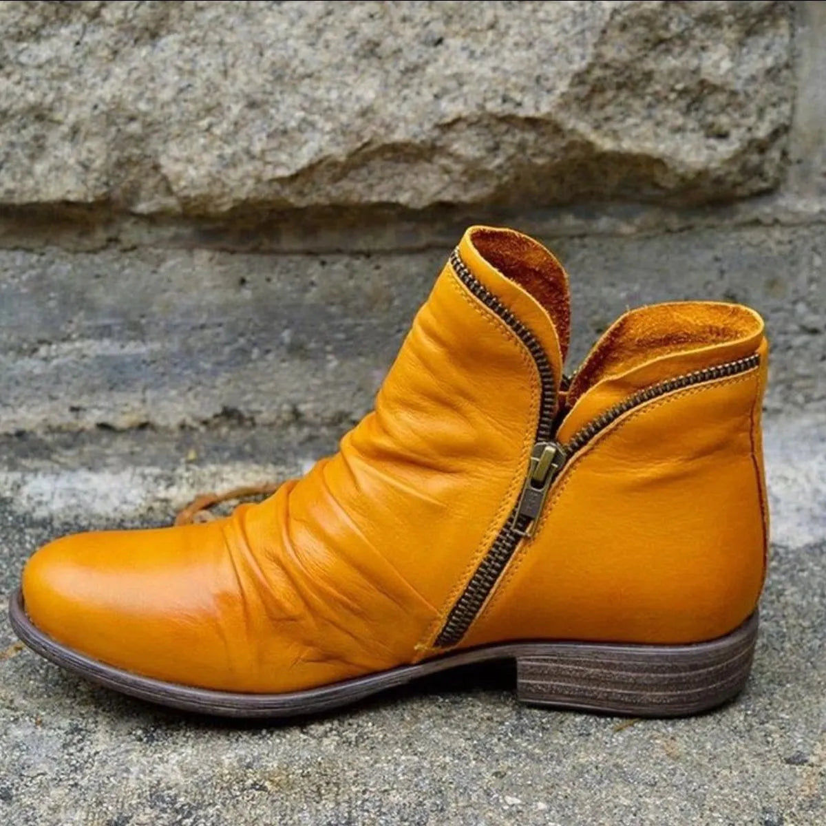 Ciel Fiorenza — Round Toe Block Heels Boots Fashion Footwear, alternate view 5