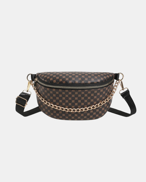 Printed PU Leather Sling Bag